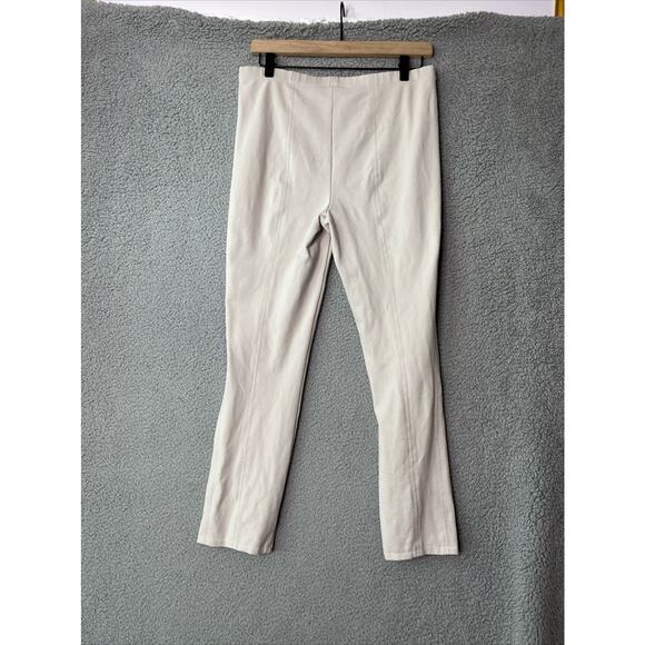 DKNY Pants 10 Medium Pull On Ankle Skinny Fit Cream Beige Career Modern Leggings - Picture 6 of 14